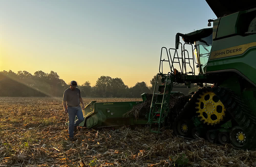 Farming at Sunset